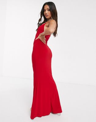 red petite gown