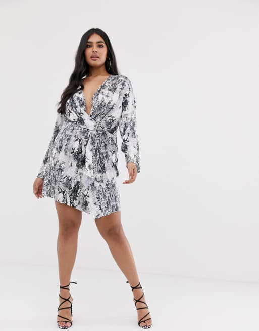 Schlangenmuster kleid asos sale