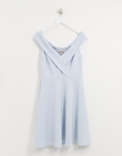 Club l bridesmaid store bardot detail skater dress