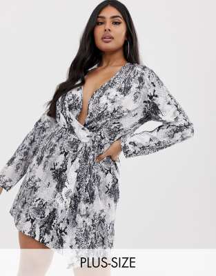 snake print dress plus size