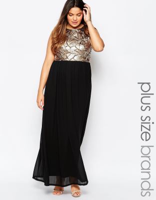 sequin top maxi dress with chiffon skirt