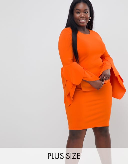 Asos orange scuba clearance dress