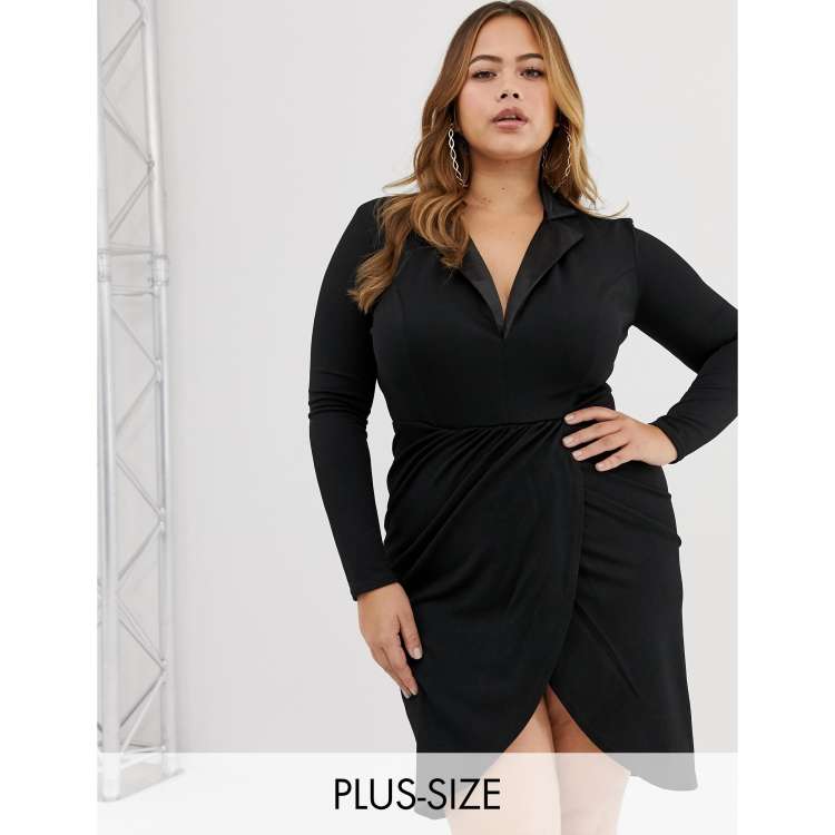 Asos black tuxedo dress online