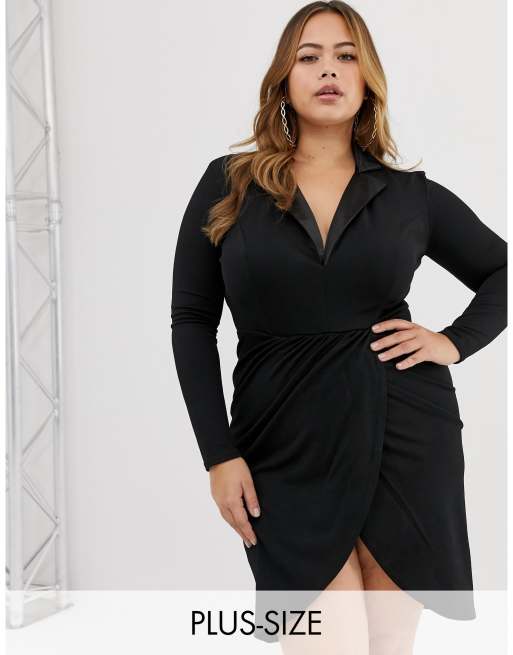 Plus shop tuxedo dress