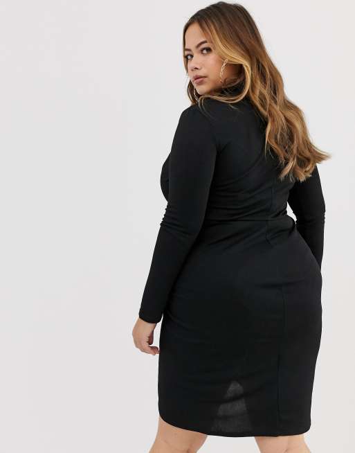 Black tuxedo 2025 dress plus size