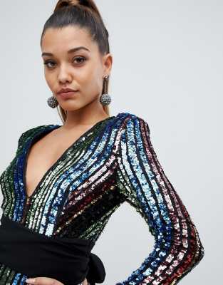 club l rainbow sequin dress