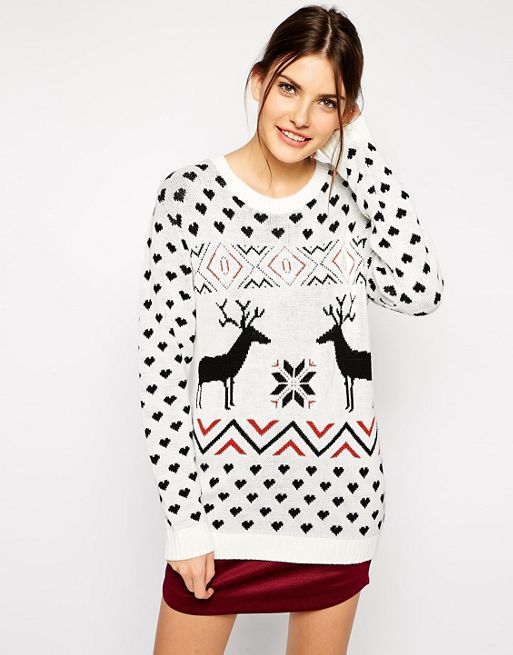 Club L | Club L Reindeer Fair Isle Holidays Sweater