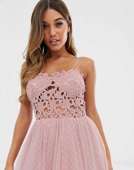 Robe longue haut discount dentelle