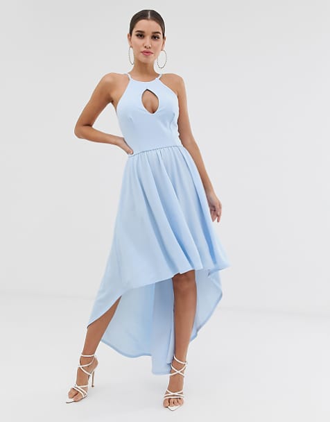 Club L - Robe mi-longue avec découpe goutte d'eau et ourlet asymétrique