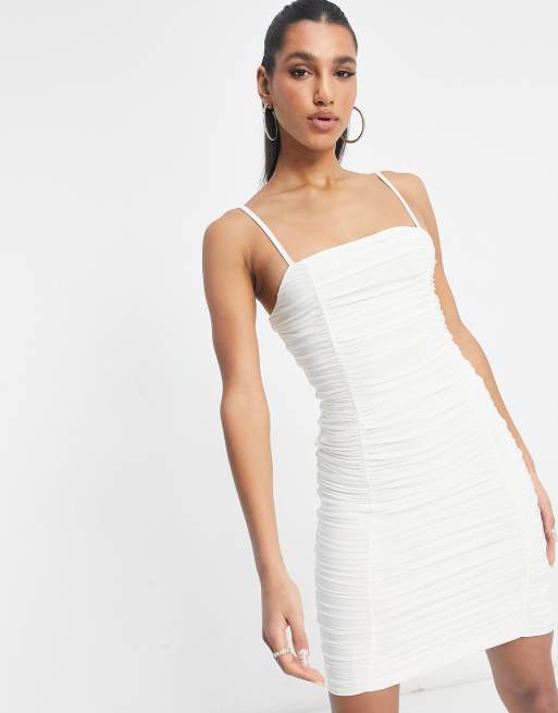 White cami mini store dress