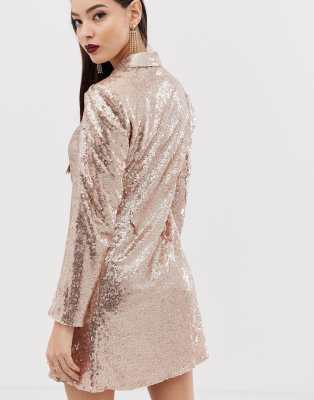 sequins blazer dress