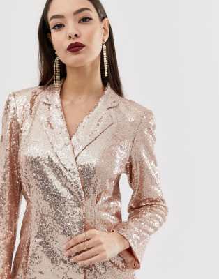 asos sequin blazer dress