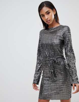 asos metallic dress