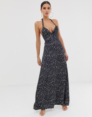 club maxi strap tie dress asos