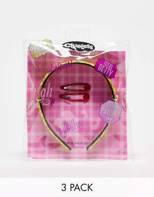 Revolution Clueless x Revolution Cher Headband & Hair Clips - ASOS Exclusive-Multi