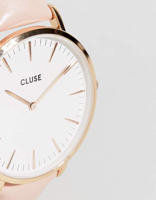 CLUSE CL18014 La Boheme rose gold and pink leather watch