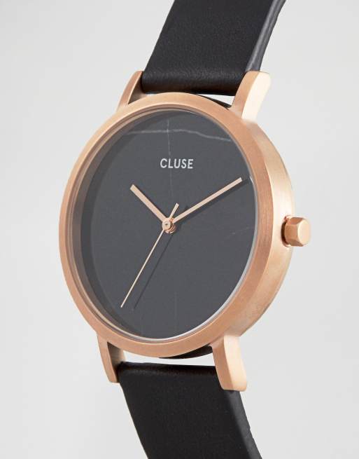 Cluse black 2024 marble watch