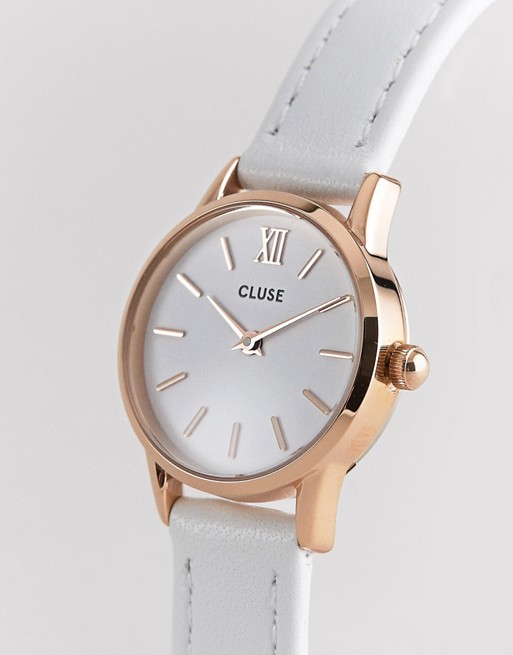 Onbekwaamheid onbetaald Aan de overkant CLUSE - La Vadette CL50030 - Horloge met leren bandje in wit | ASOS