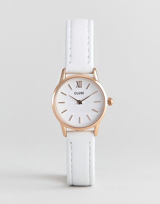 CLUSE La Vadette CL50030 leather strap watch in white