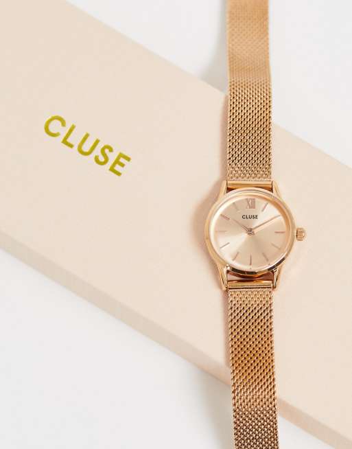 CLUSE - La Vedette CL50002 - Orologio oro rosa effetto maglia | ASOS