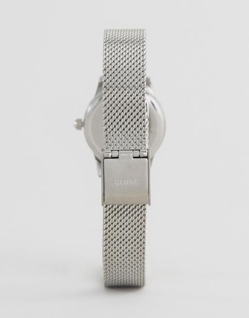 Cluse La Vedette Uhr Mit Silberfarbenem Netzarmband Cl50005 Asos