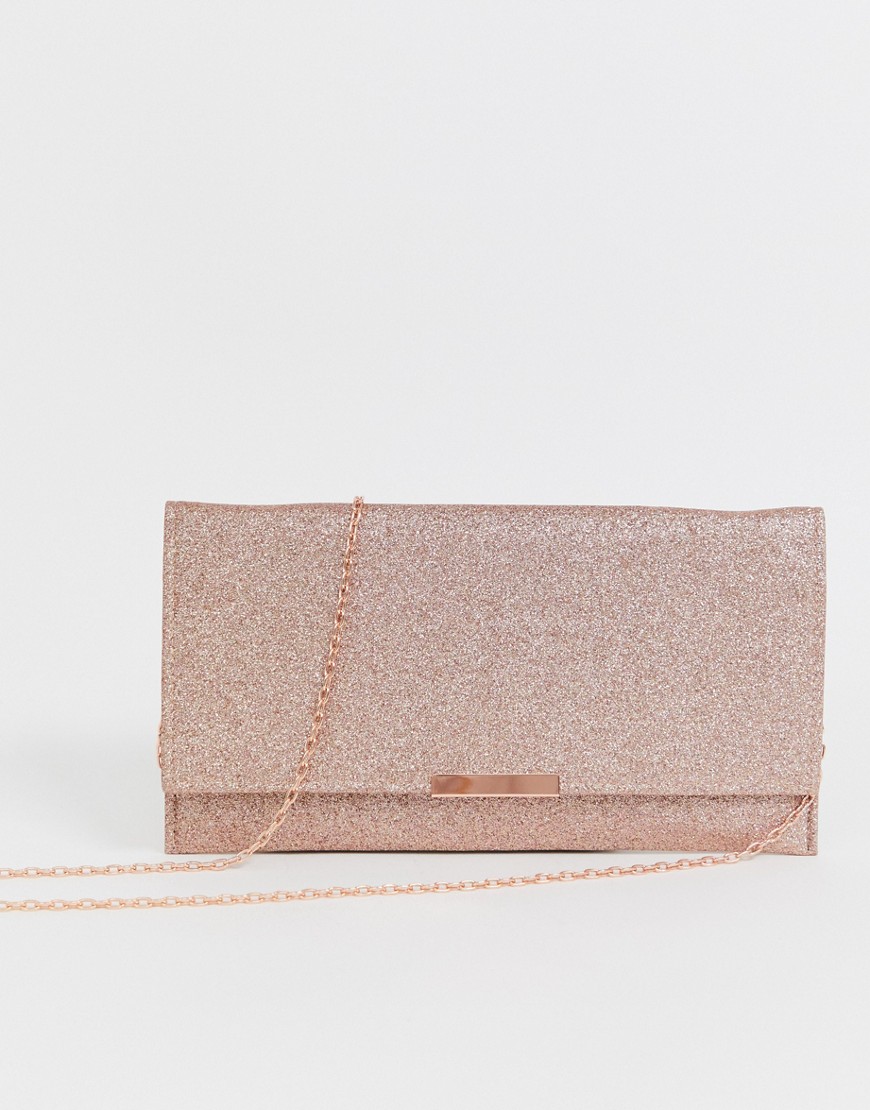 Clutch med glimmer fra Accessorize Kelly-Guld