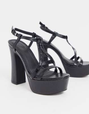 snake platform heels