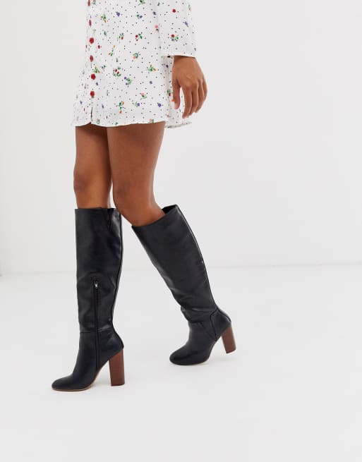 wren block heeled boot