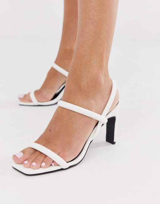barely there square toe heels