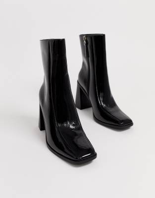 square toe heeled boots