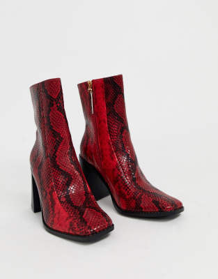 wide fit block heel boots