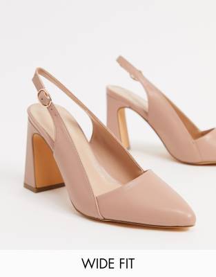 slingback beige shoes