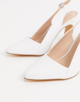 white slingback shoes