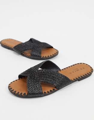 wide slip on sandals