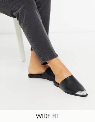 wide fit mules shoes