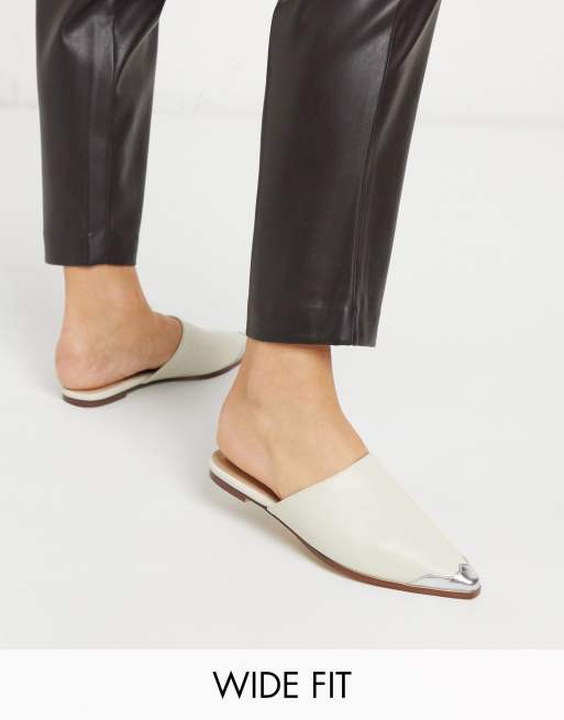 Cream flat sale mules