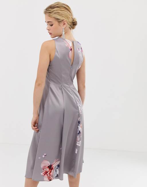 Coast grey claude on sale print soft midi dress