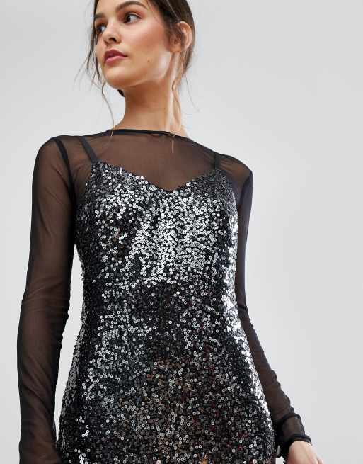 Coast gisella ombre store sequin dress