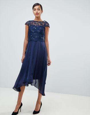 coast jade lace midi dress