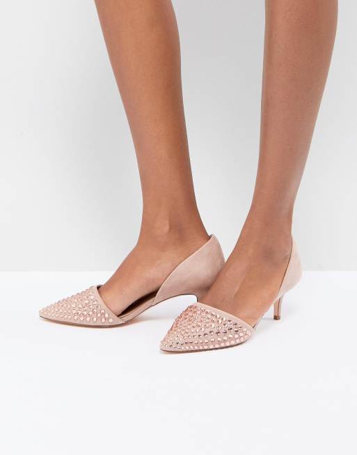 Coast – Mit Perlen verzierte Schuhe mit mittelhohem Absatz