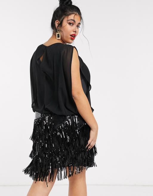 Coast black arianna store sequin dress