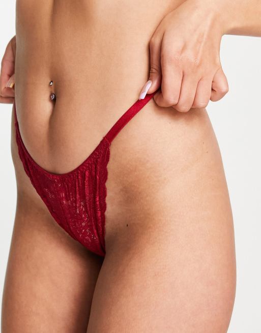 Coco De Mer Muse Marilyn stretch lace lingerie setin red | ASOS