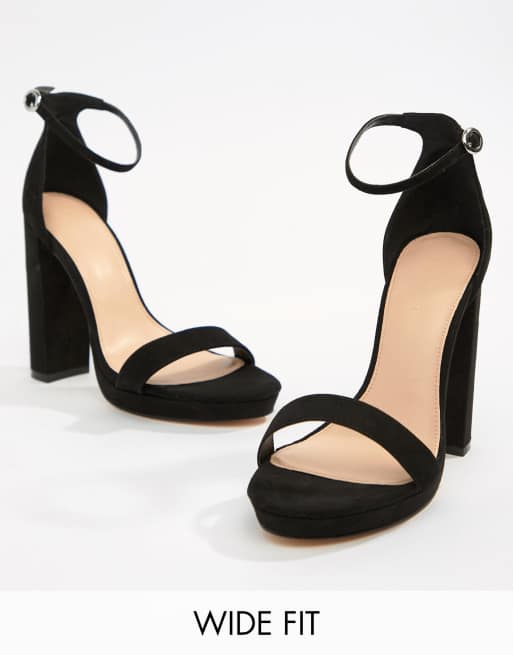Coco Wren Wide Fit – Platformsandaler med hæl