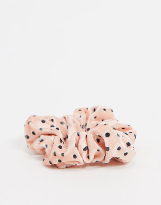 Coconut Lane - Fluwelen scrunchie met stippenprint, 2 van 4