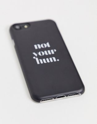 Coconut Lane - Hoesje met tekst 'not your hun' voor iPhone 6/7/8-Multi