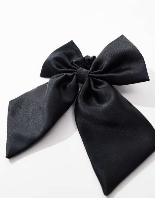 Coletero abullonado negro con detalle de lazo de ASOS DESIGN