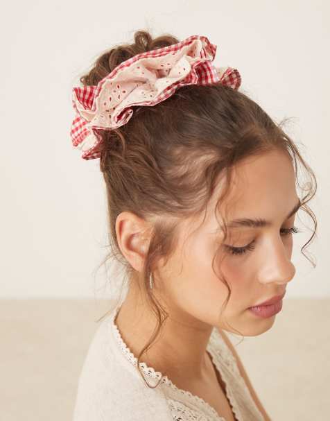 Coletero abullonado rojo a cuadros vichy con detalles bordados de ASOS DESIGN - view 1