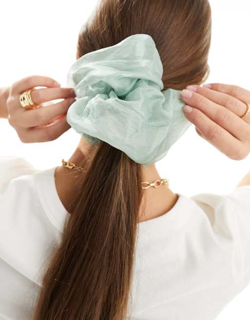 Coletero abullonado verde salvia con detalle de organza de ASOS DESIGN