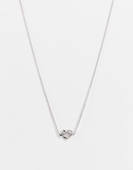 Colgante pequeño plateado Loves Me Knot de Kate Spade