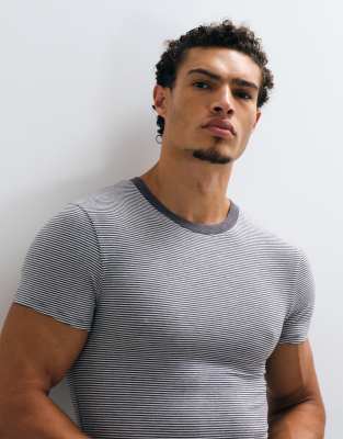 Collusion Coll Fitted Striped T-shirt-multi